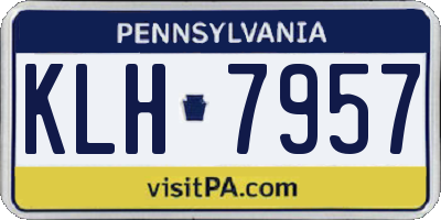 PA license plate KLH7957