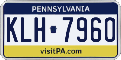 PA license plate KLH7960