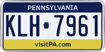 PA license plate KLH7961