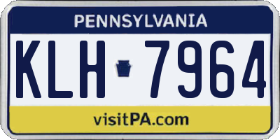 PA license plate KLH7964