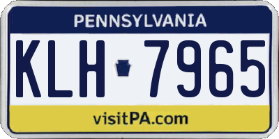 PA license plate KLH7965