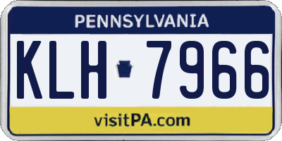 PA license plate KLH7966
