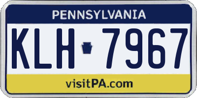 PA license plate KLH7967