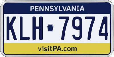 PA license plate KLH7974