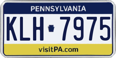 PA license plate KLH7975
