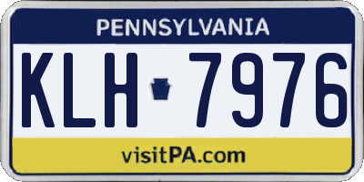 PA license plate KLH7976