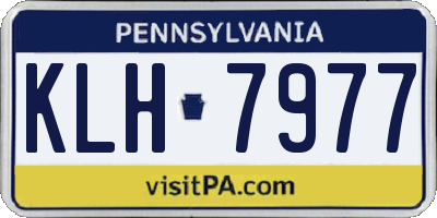 PA license plate KLH7977