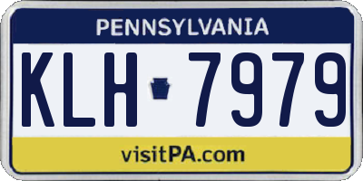 PA license plate KLH7979
