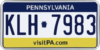 PA license plate KLH7983