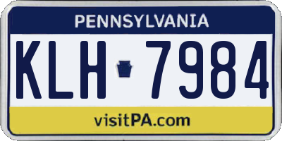 PA license plate KLH7984