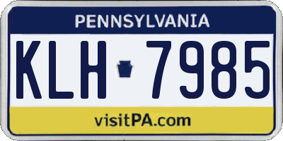 PA license plate KLH7985