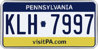 PA license plate KLH7997
