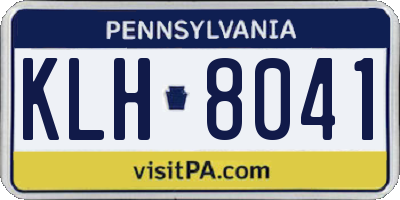 PA license plate KLH8041