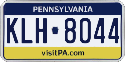 PA license plate KLH8044