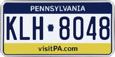 PA license plate KLH8048
