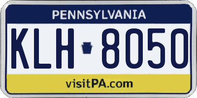 PA license plate KLH8050