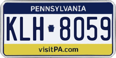 PA license plate KLH8059