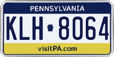 PA license plate KLH8064