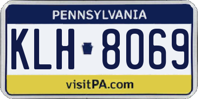 PA license plate KLH8069