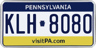 PA license plate KLH8080