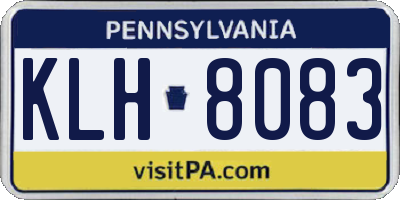 PA license plate KLH8083