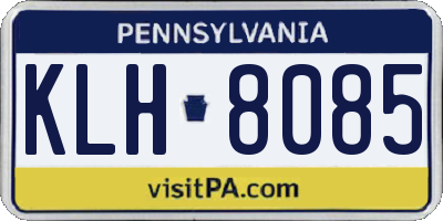 PA license plate KLH8085