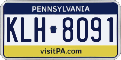 PA license plate KLH8091
