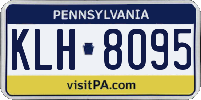 PA license plate KLH8095