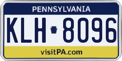 PA license plate KLH8096