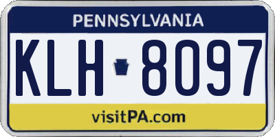 PA license plate KLH8097
