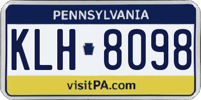 PA license plate KLH8098