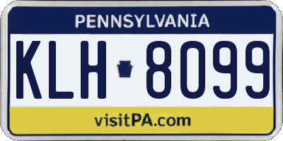 PA license plate KLH8099
