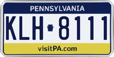 PA license plate KLH8111
