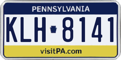PA license plate KLH8141
