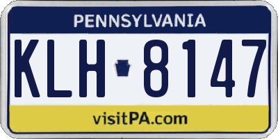 PA license plate KLH8147
