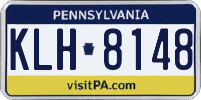 PA license plate KLH8148