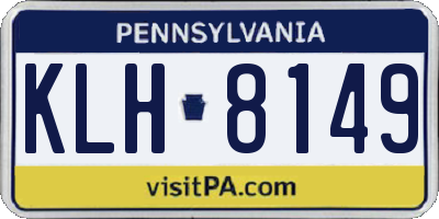 PA license plate KLH8149