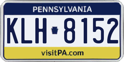 PA license plate KLH8152
