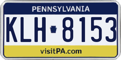 PA license plate KLH8153
