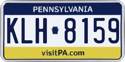 PA license plate KLH8159
