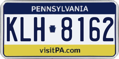 PA license plate KLH8162