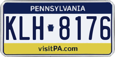PA license plate KLH8176
