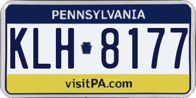 PA license plate KLH8177