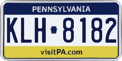 PA license plate KLH8182