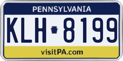 PA license plate KLH8199