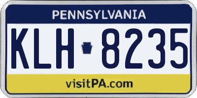 PA license plate KLH8235