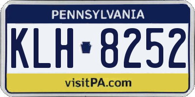 PA license plate KLH8252