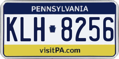 PA license plate KLH8256