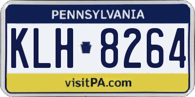 PA license plate KLH8264