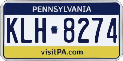 PA license plate KLH8274